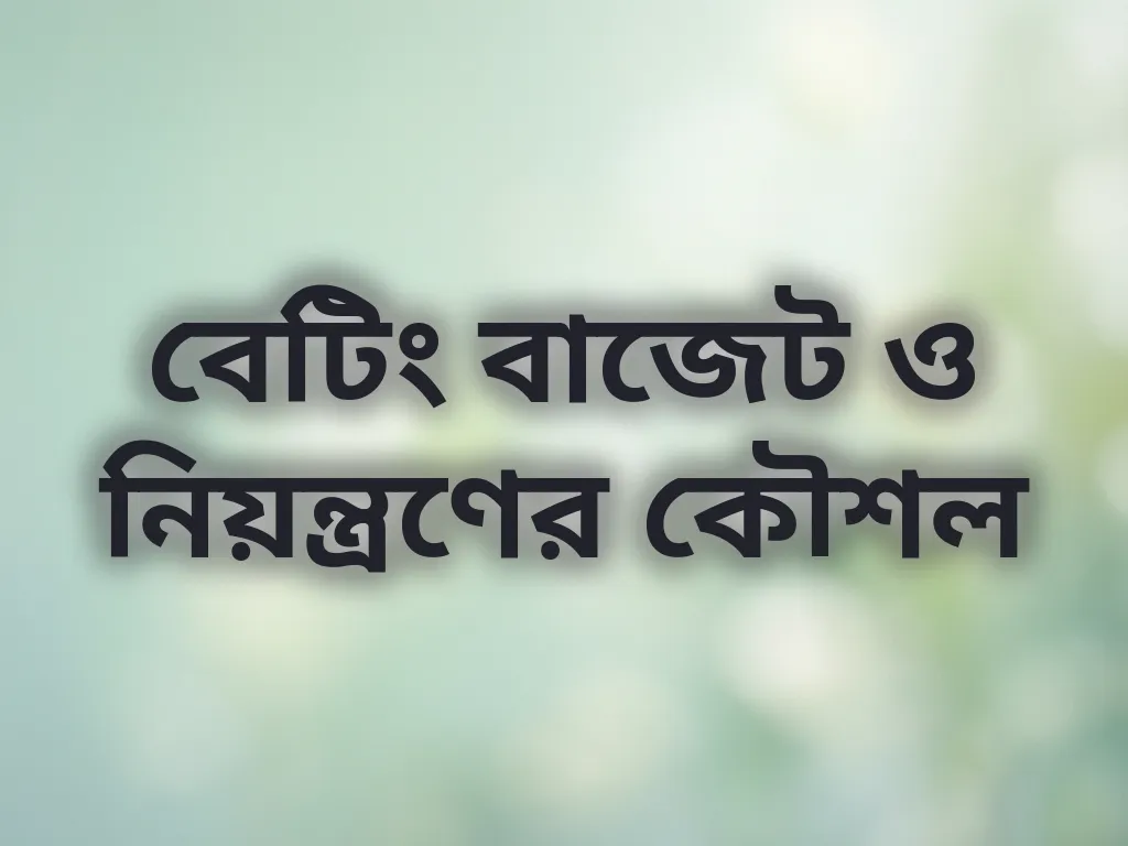 বেটিং বাজেট কৌশল
